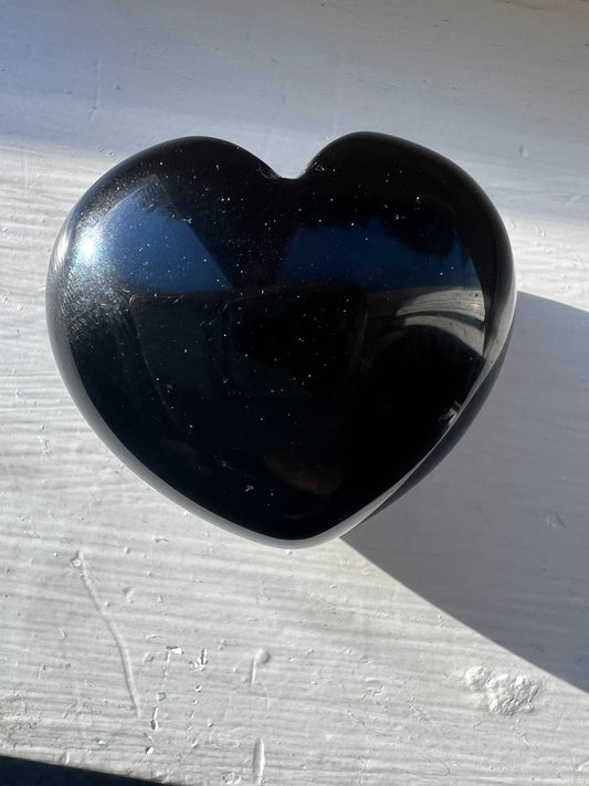 Black Obsidian Heart Healing Crystal
