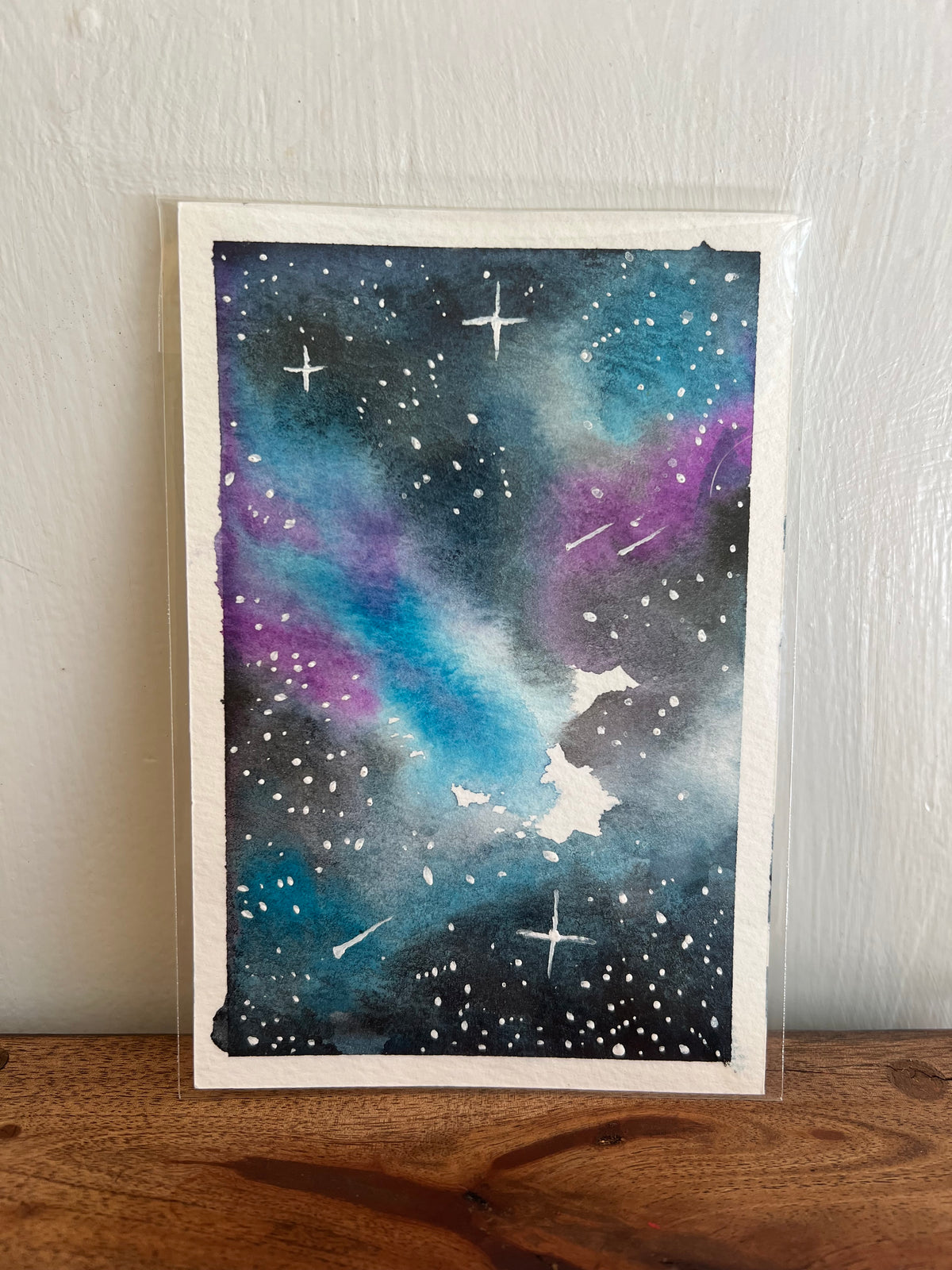 Midnight Galaxy No. 1 4x6 Original Watercolor