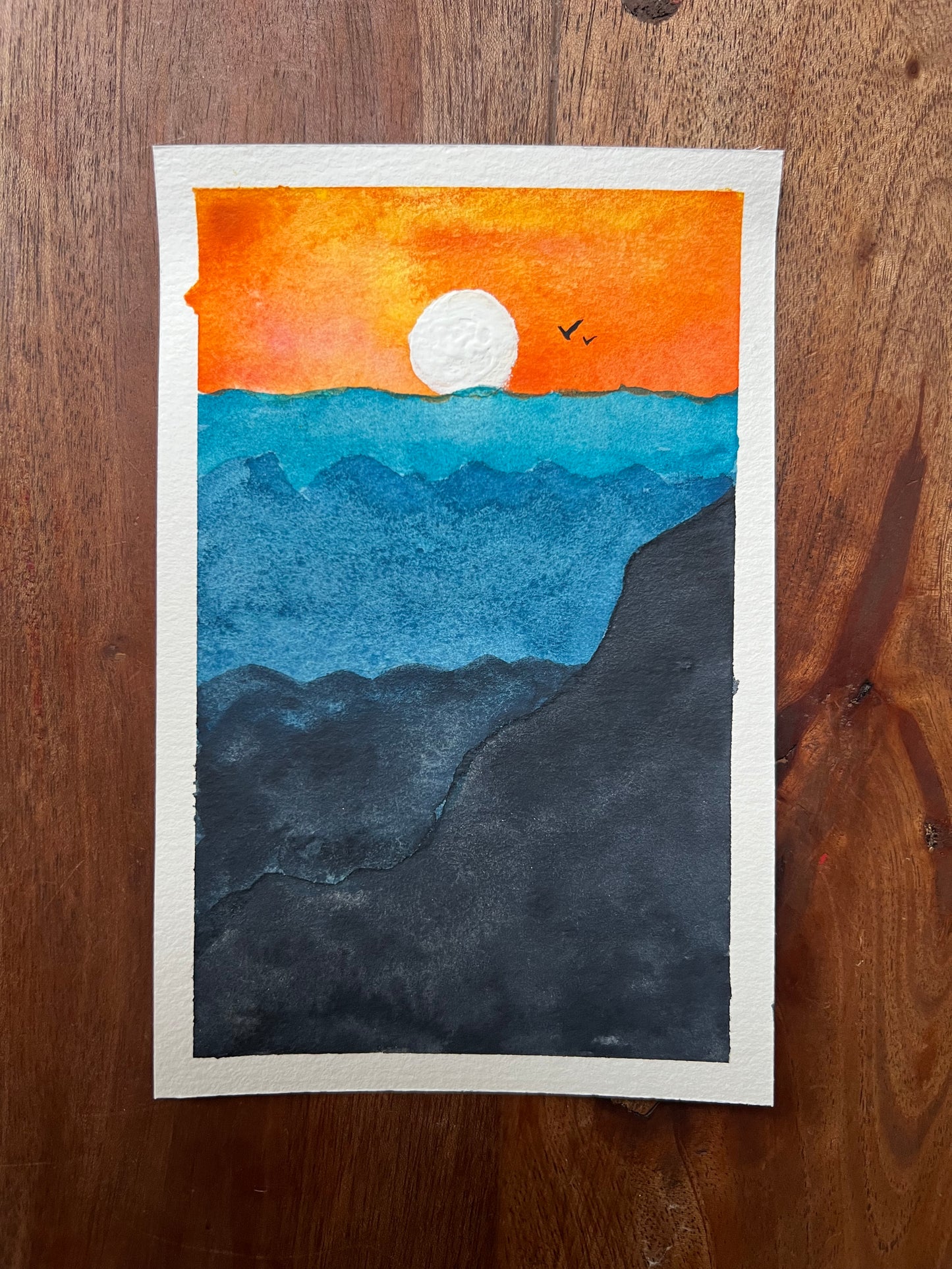 Fly By Sun No. 1 4x6 Original Watercolor (Copy)