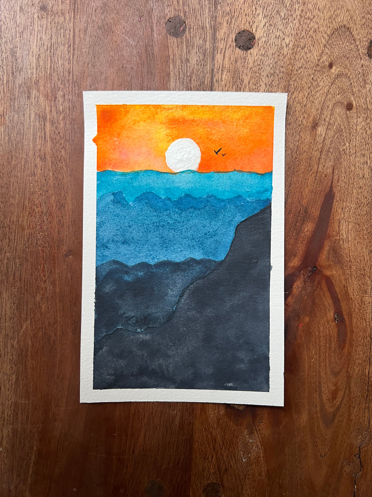 Fly By Sun No. 1 4x6 Original Watercolor (Copy)