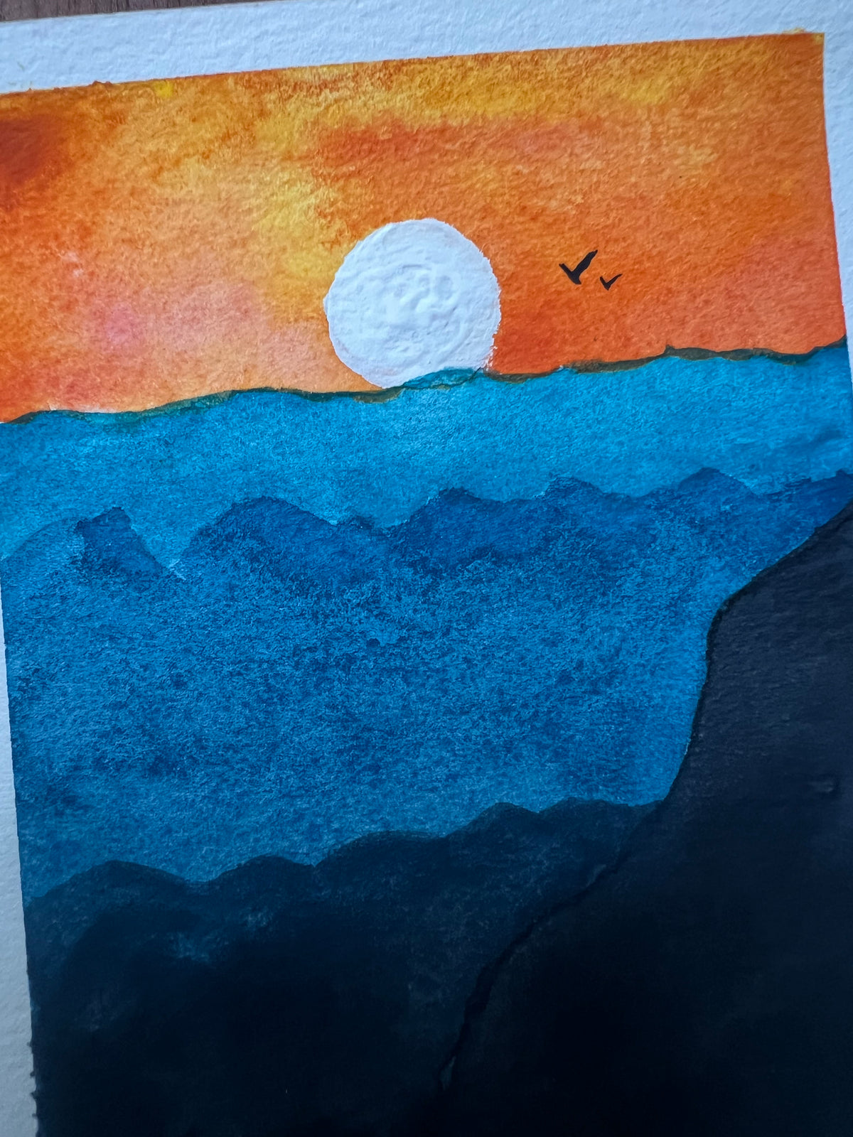 Fly By Sun No. 1 4x6 Original Watercolor (Copy)