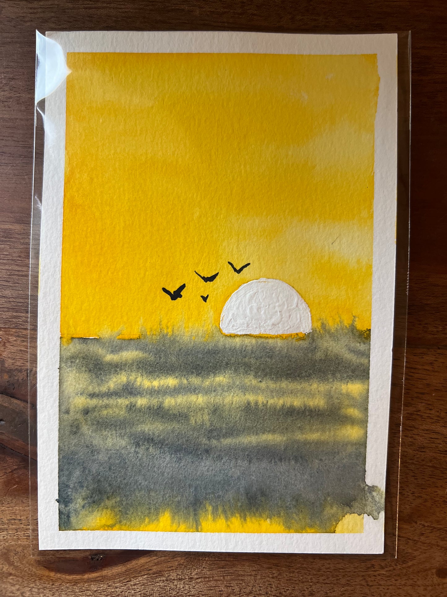 Fly By Sun No. 2 4x6 Original Watercolor