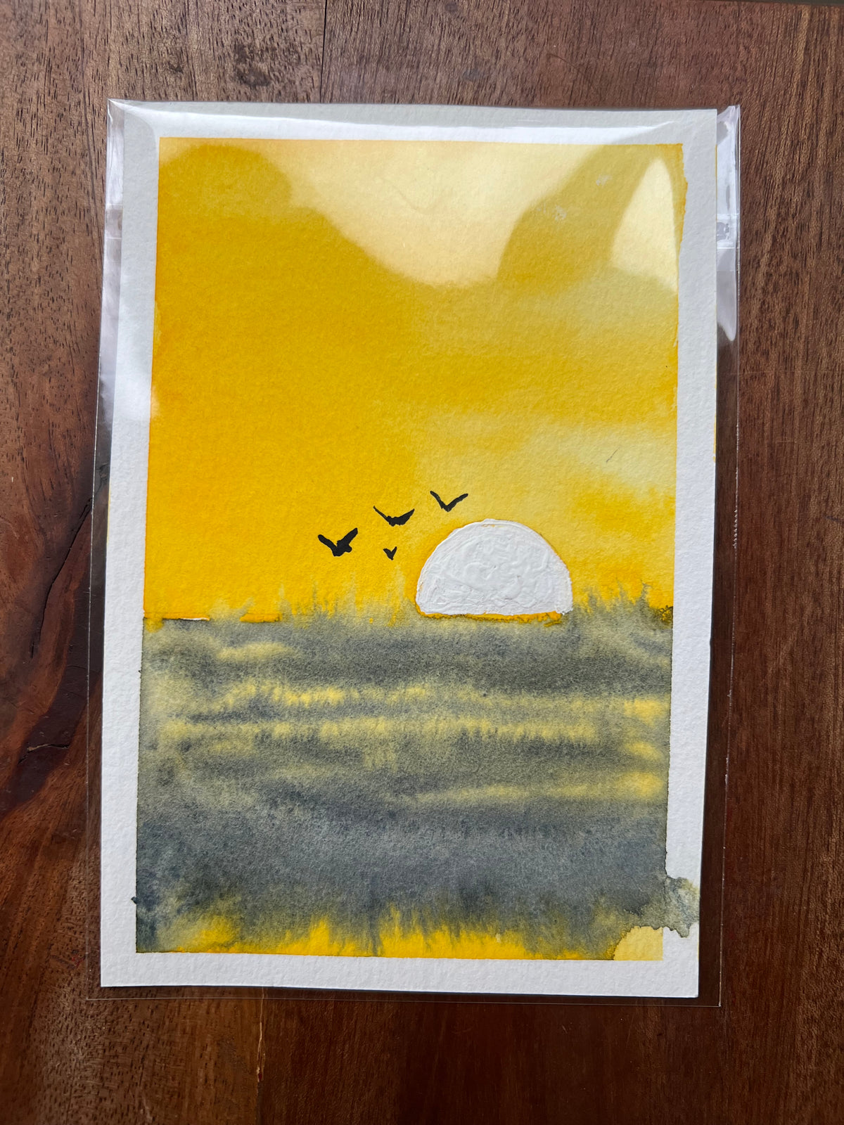 Fly By Sun No. 2 4x6 Original Watercolor
