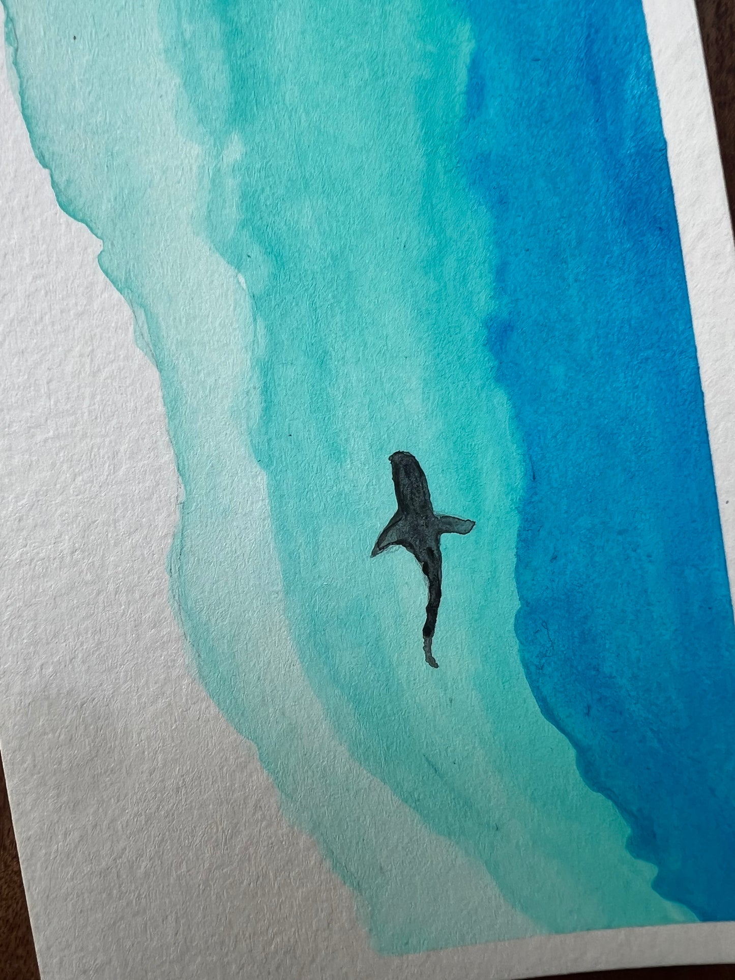 Blue Hunter 4x6 Original Watercolor