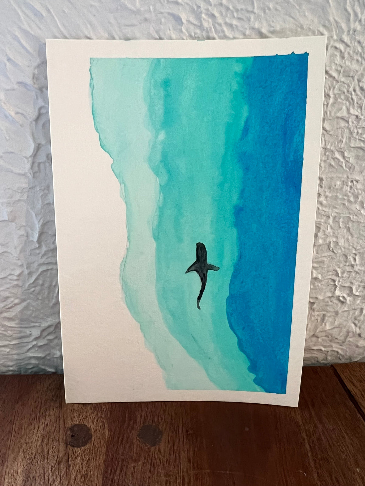 Blue Hunter 4x6 Original Watercolor