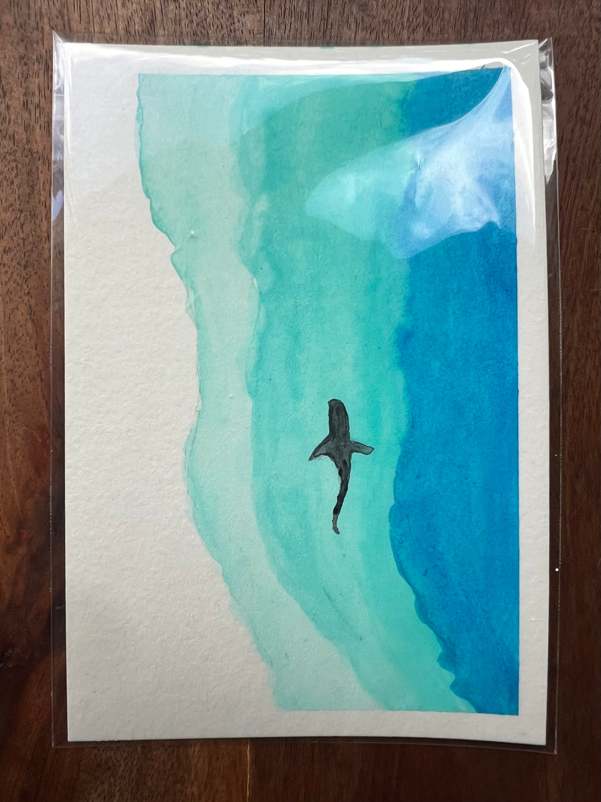 Blue Hunter 4x6 Original Watercolor