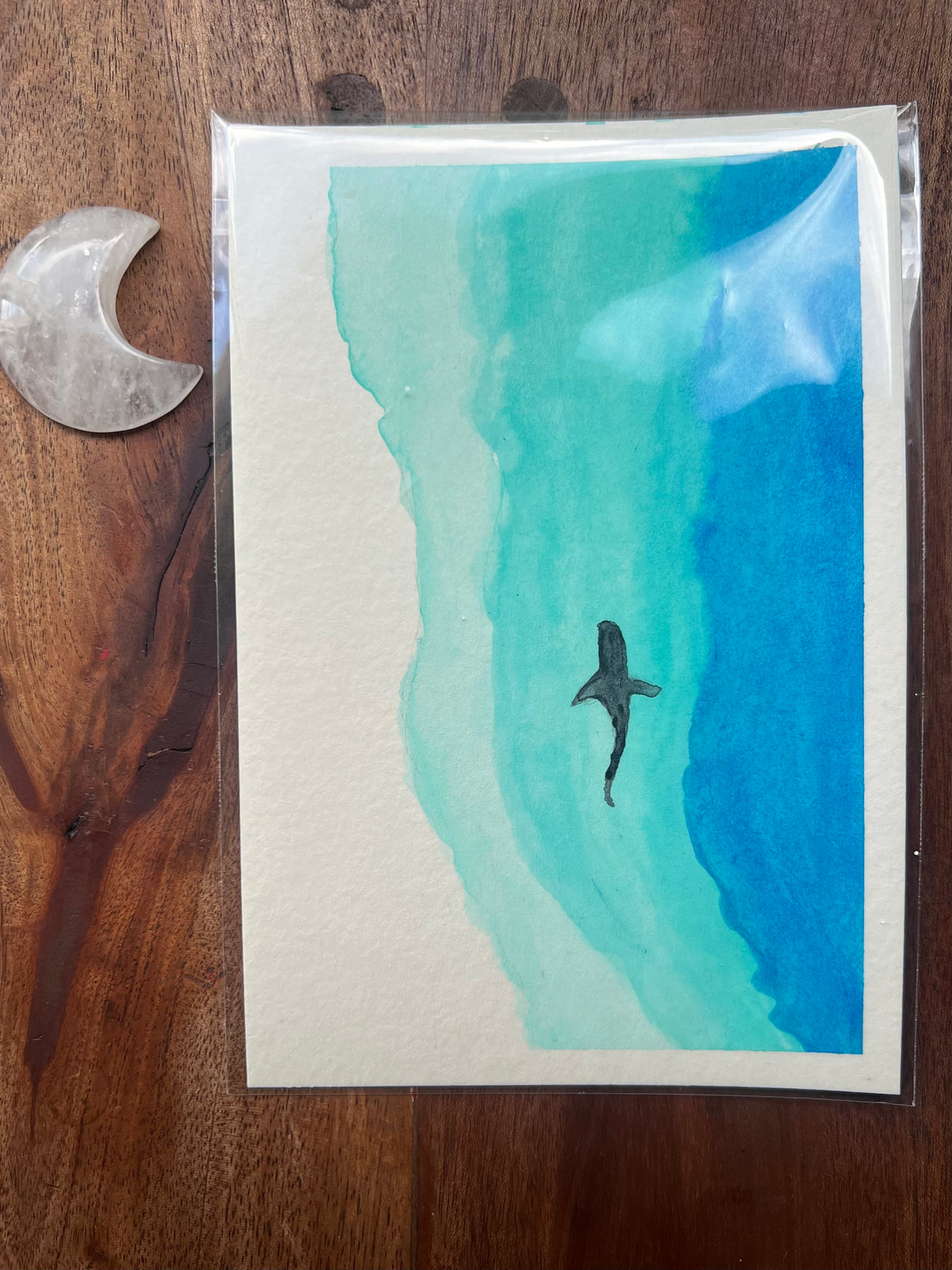 Blue Hunter 4x6 Original Watercolor