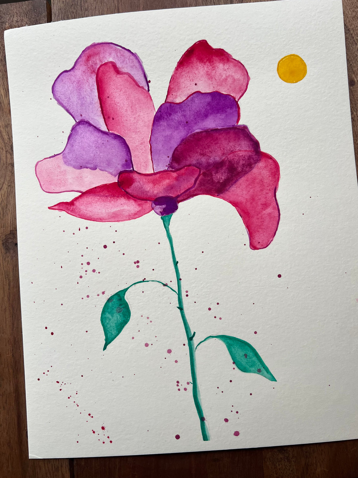 Sunlight Bloom 8x10 Original Watercolor