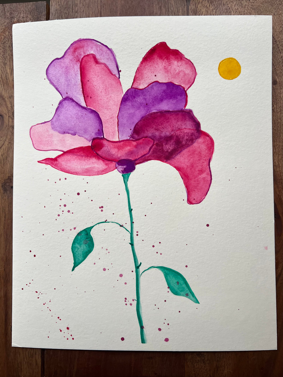 Sunlight Bloom 8x10 Original Watercolor