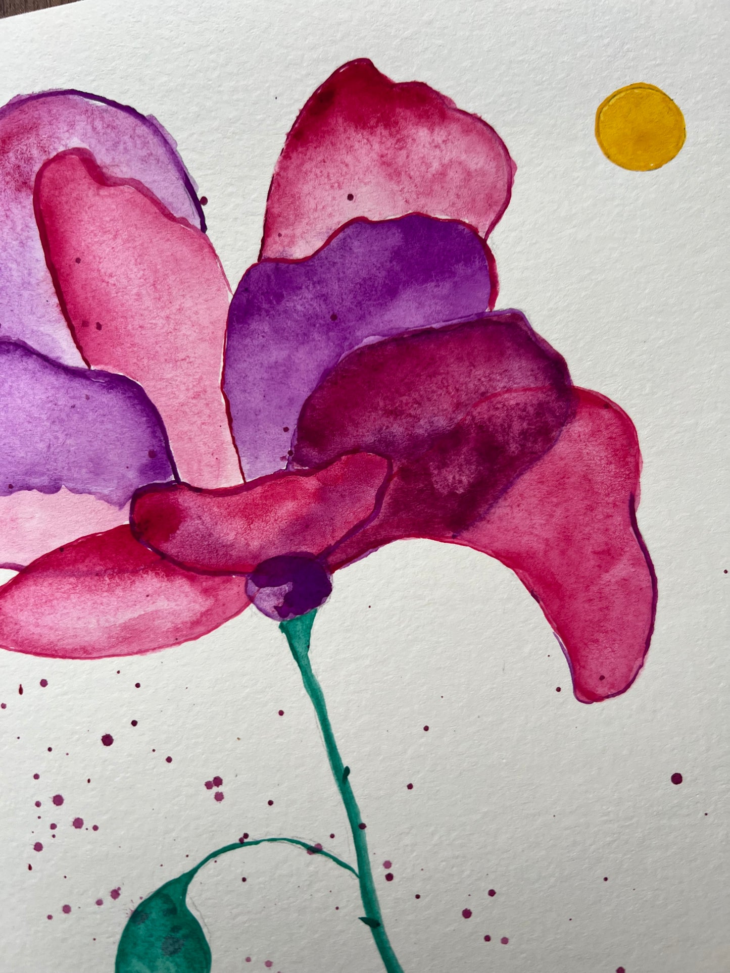 Sunlight Bloom 8x10 Original Watercolor