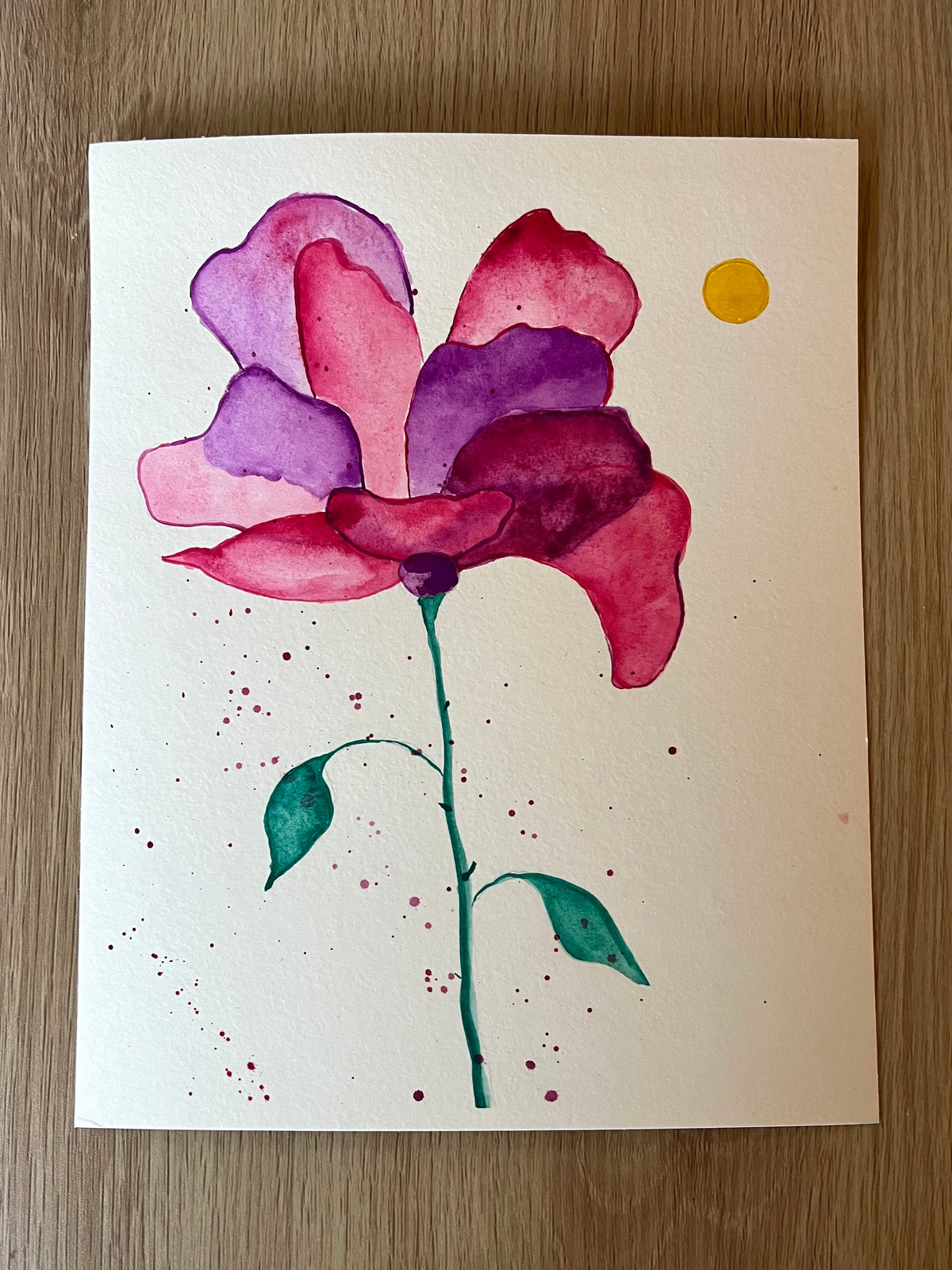 Sunlight Bloom 8x10 Original Watercolor