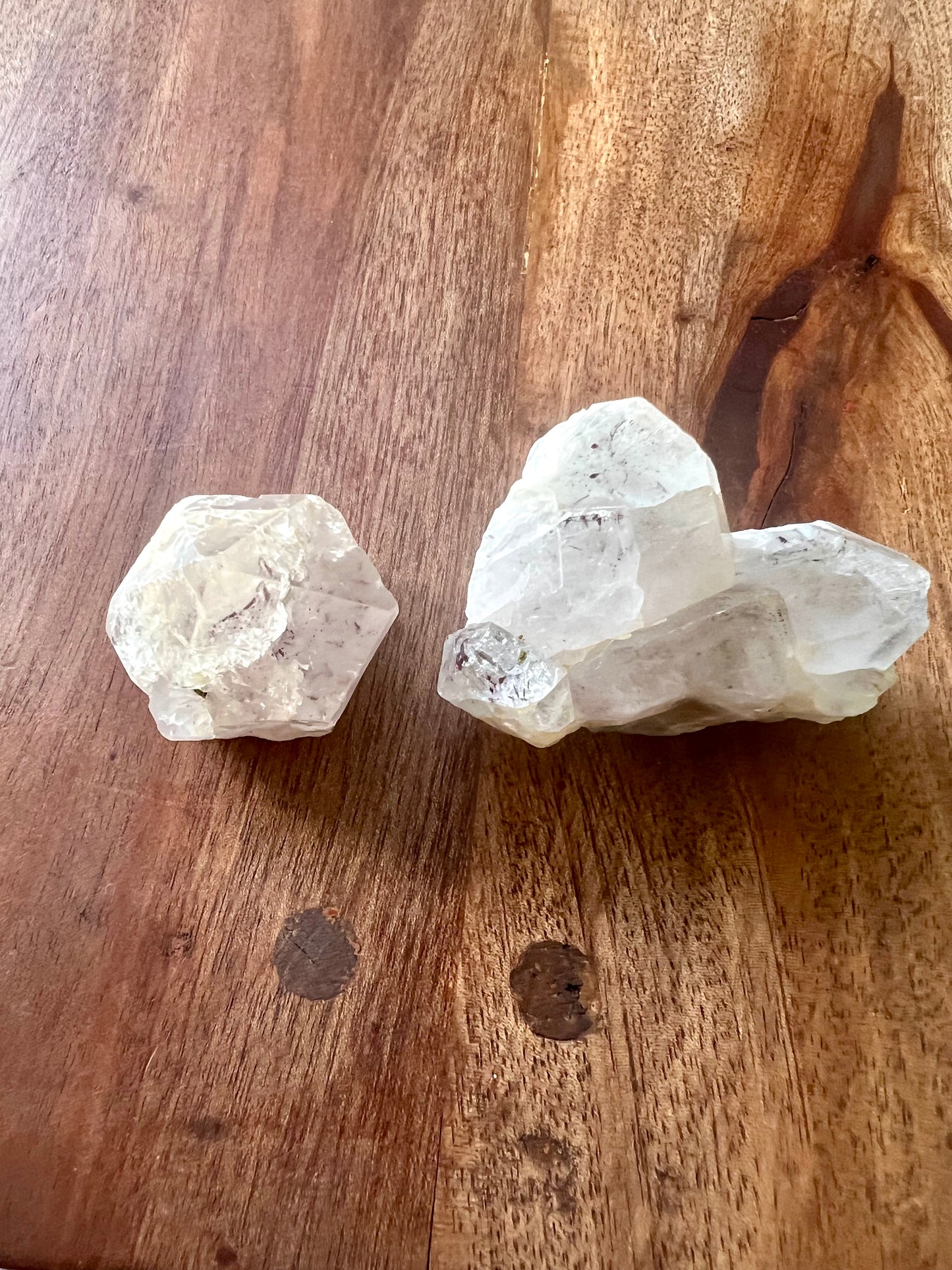 Natural Garden Ghost Quartz Crystal Set