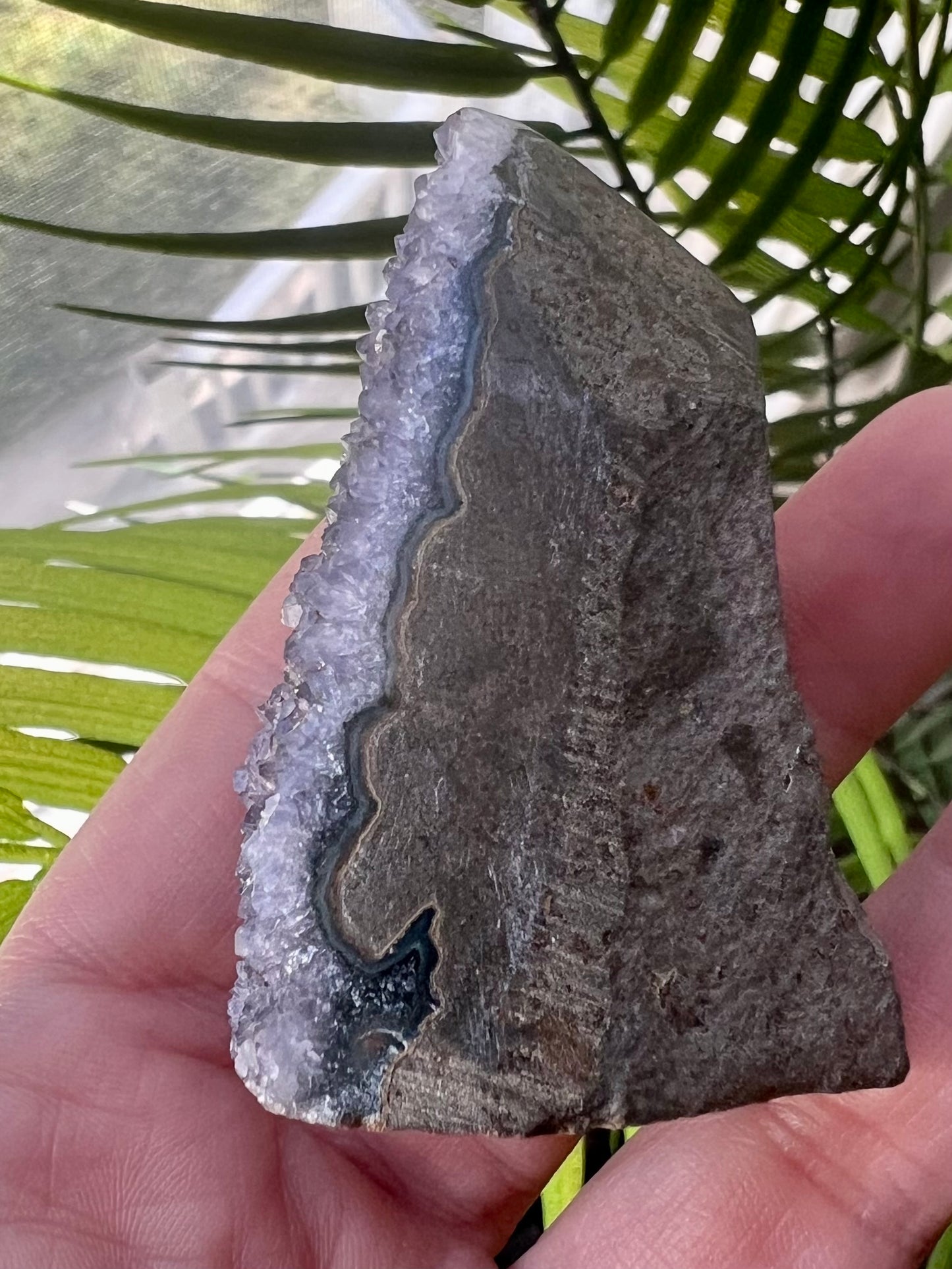 Natural Grape Agate Small Tower & Amethyst Geode Set