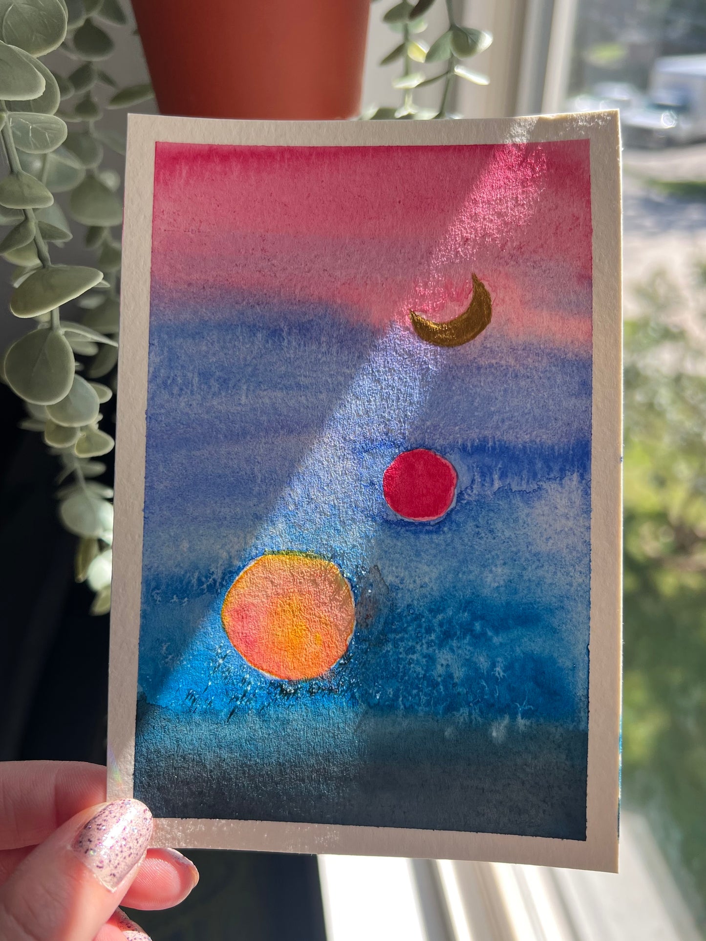 September Sky No. 1 4x6 Original Watercolor