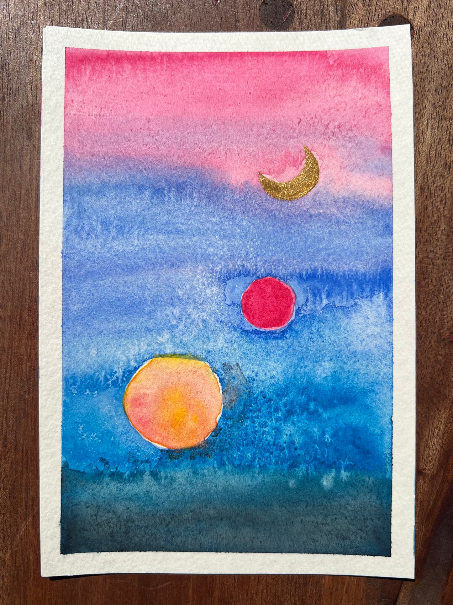 September Sky No. 1 4x6 Original Watercolor