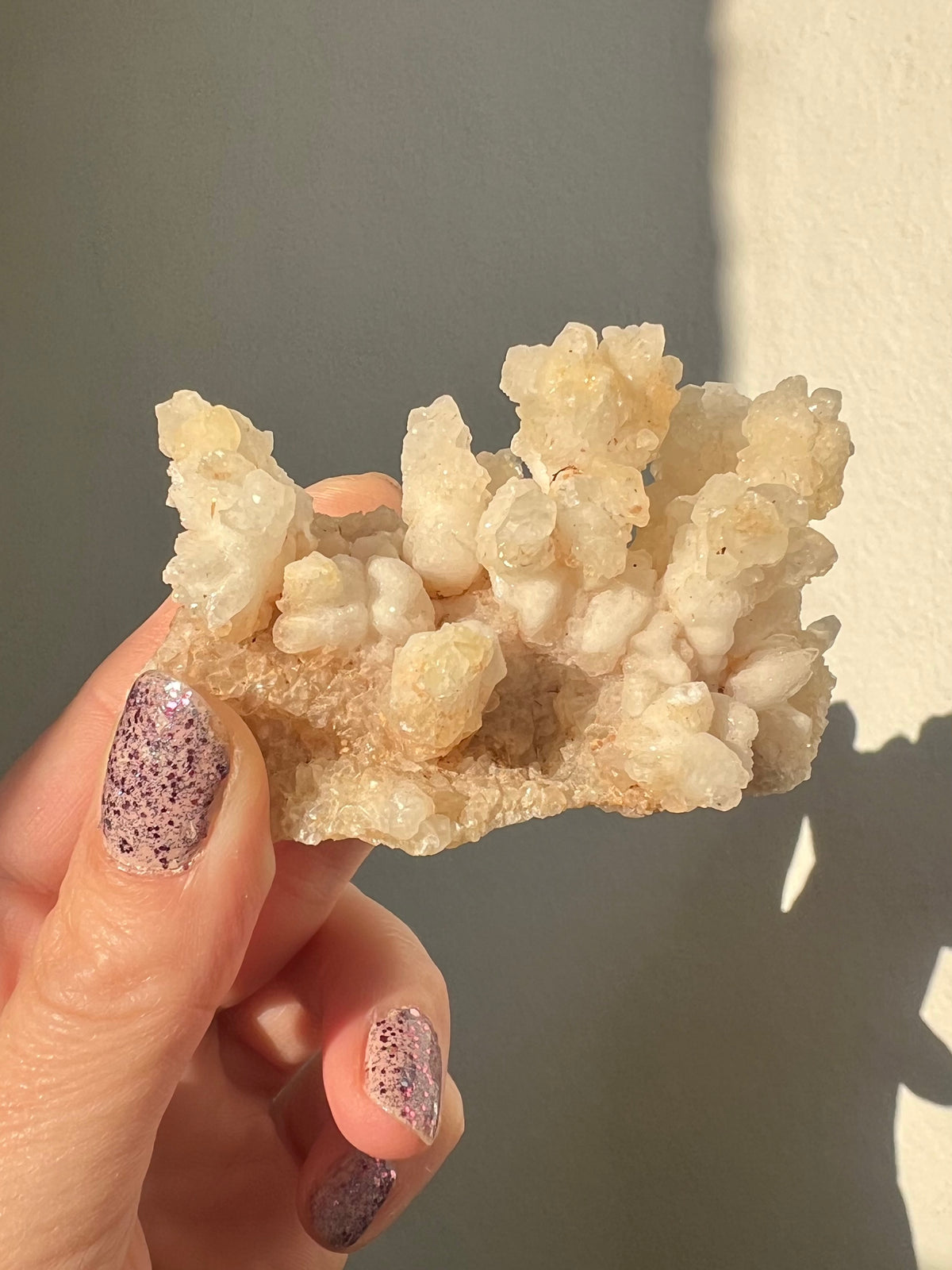 Druzy Coral Calcite Quartz Cluster