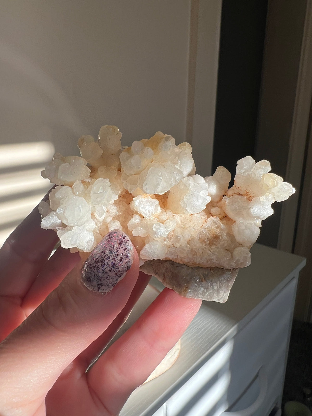 Druzy Coral Calcite Quartz Cluster