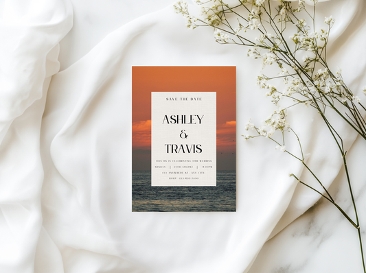 San Diego Sun Wedding Invitation Editable Digital Download