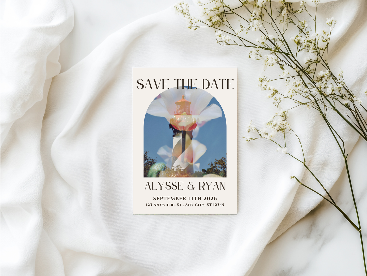 St Augustine In Bloom Wedding Invitation Editable Digital Download