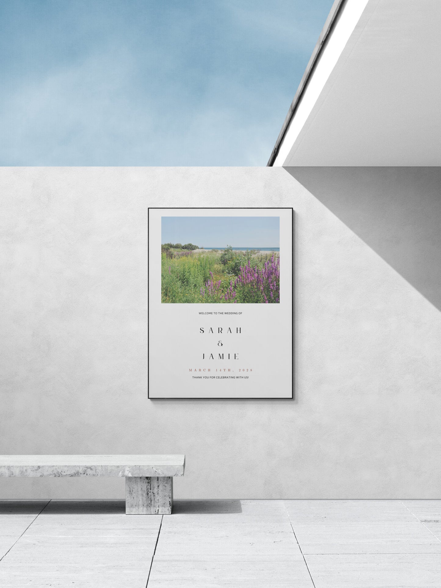 Mackinac Island Light Wedding Sign Editable Digital Download