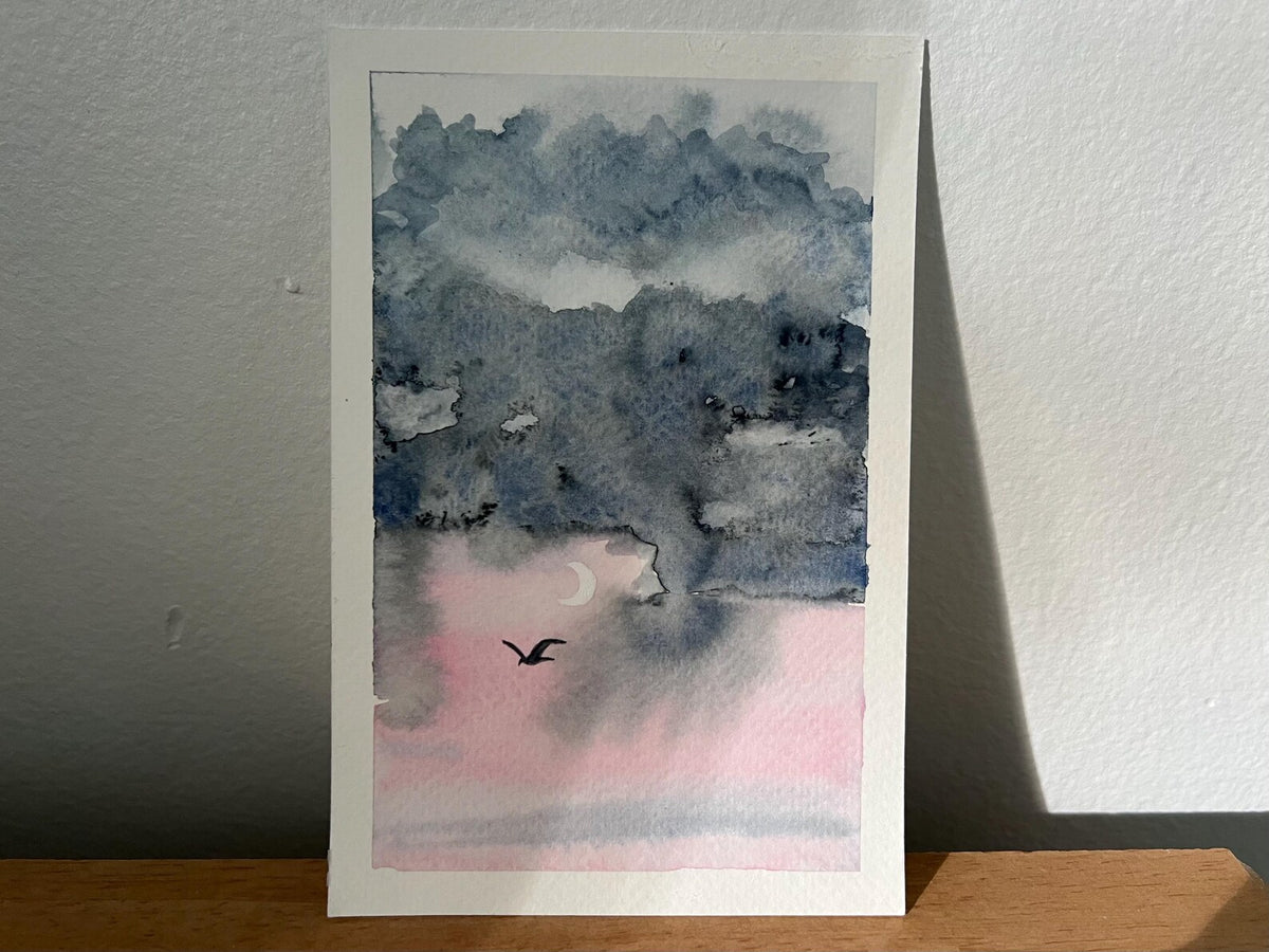 Blush Luna 4x6 Original Watercolor (Copy)