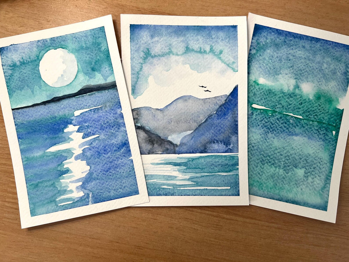 Tides & Tranquility No. 4 4x6 Original Watercolor