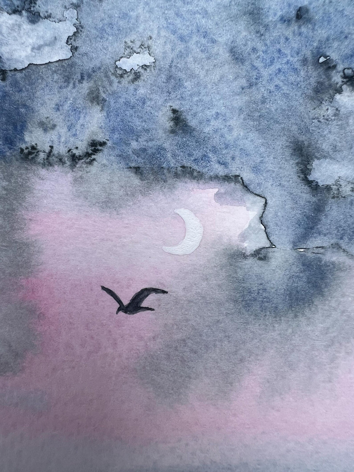 Blush Luna 4x6 Original Watercolor (Copy)