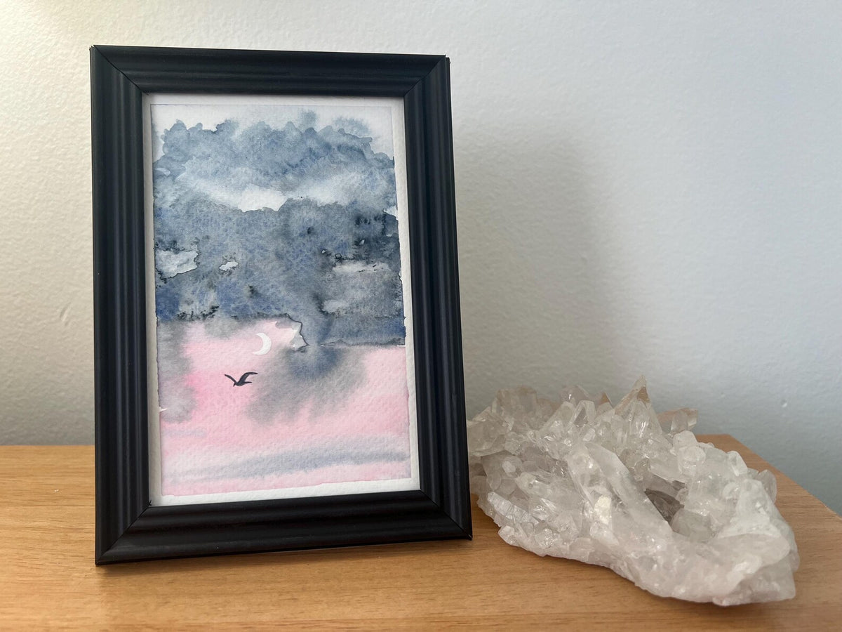 Blush Luna 4x6 Original Watercolor (Copy)