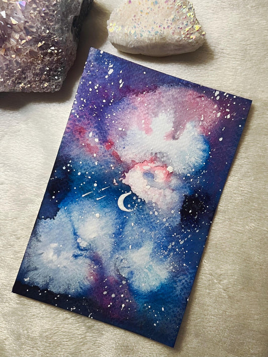 Deep Space 4x6 Original Watercolor