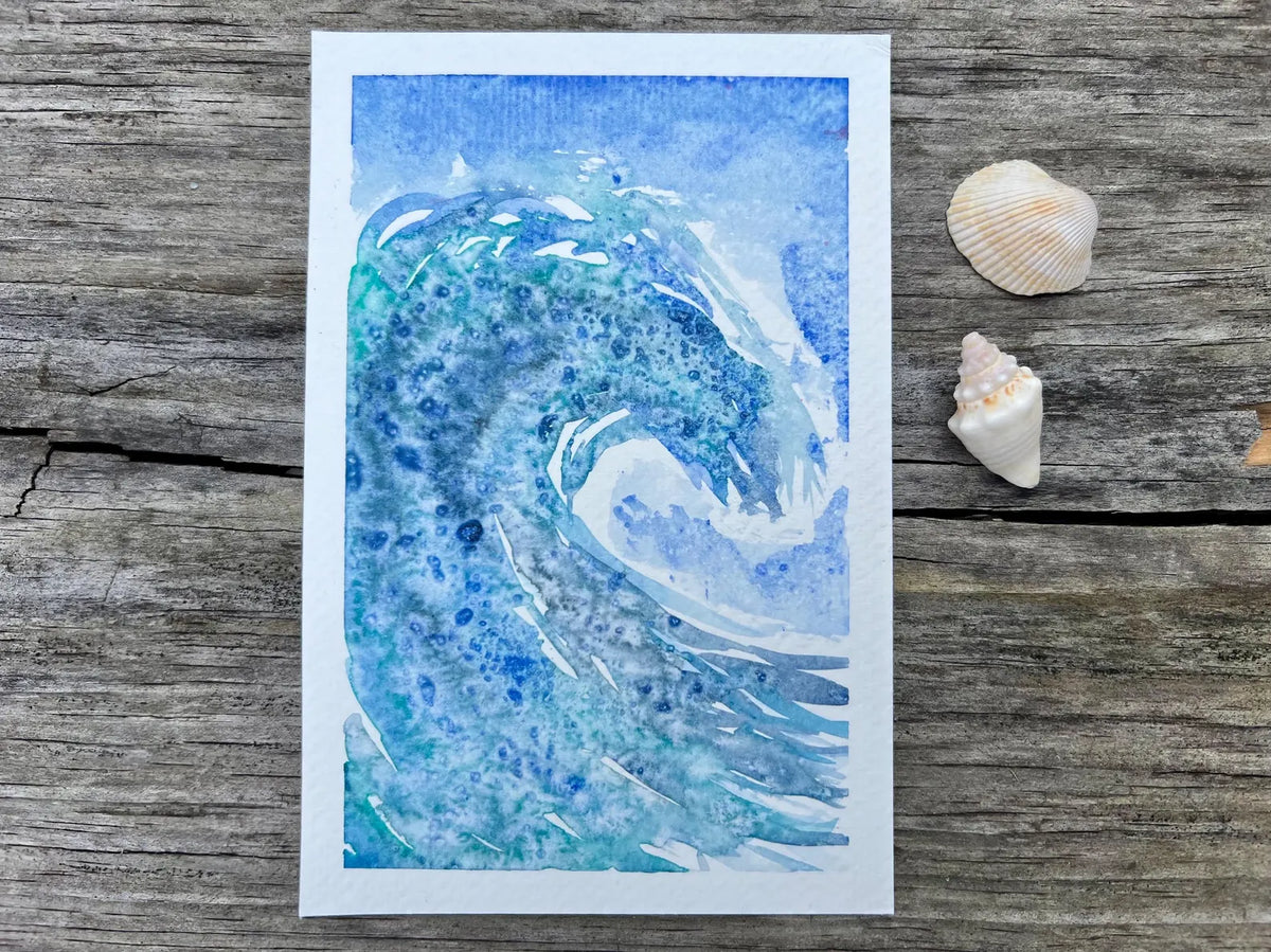 Tides & Tranquility No. 3 4x6 Original Watercolor