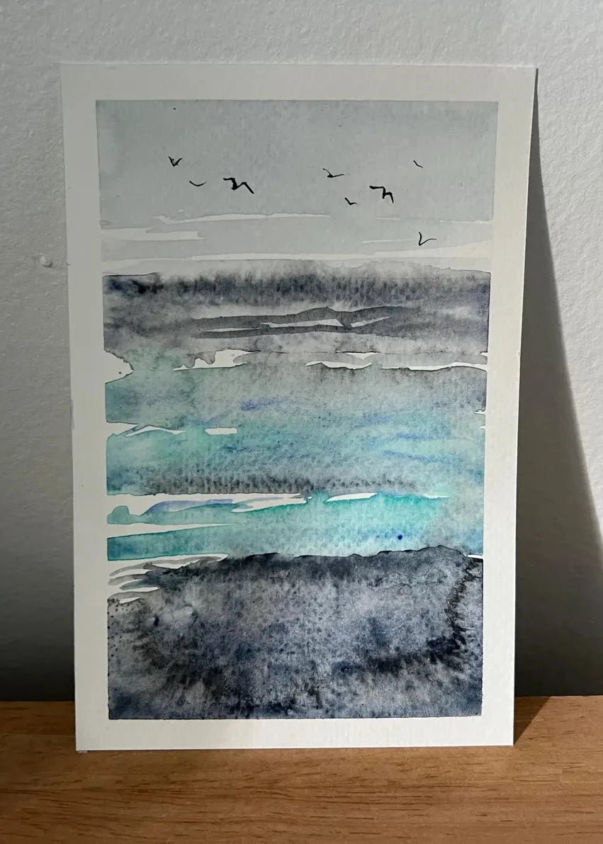 Tides & Tranquility No. 5 4x6 Original Watercolor