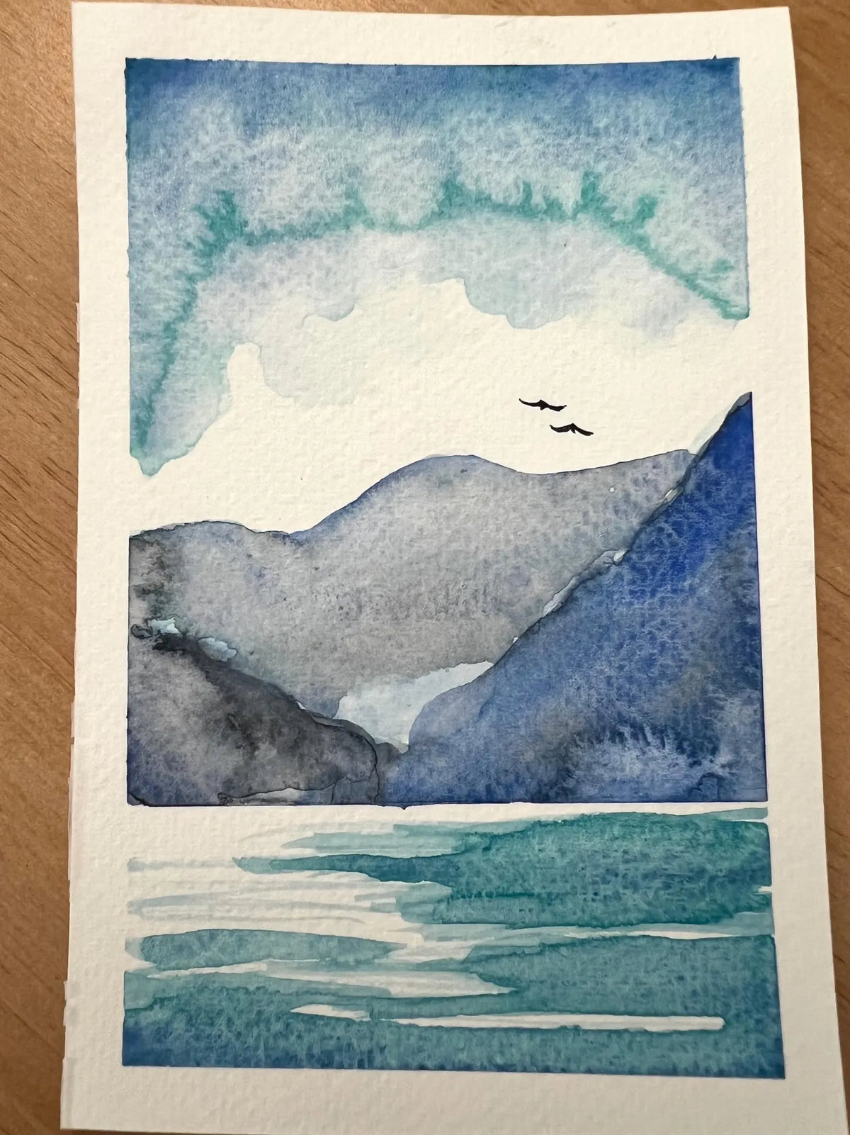 Tides & Tranquility No. 2 4x6 Original Watercolor