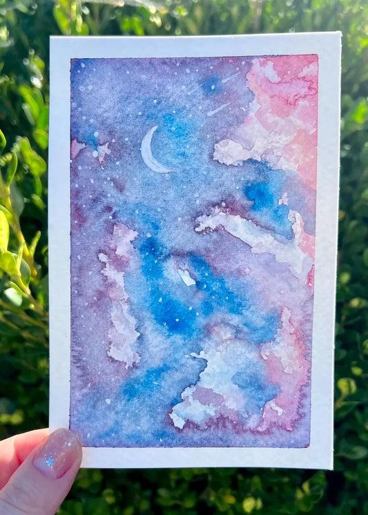 Celestial Seas No. 2 4x6 Original Watercolor