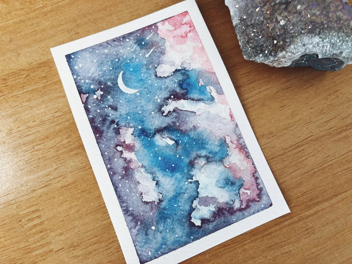 Celestial Seas No. 2 4x6 Original Watercolor