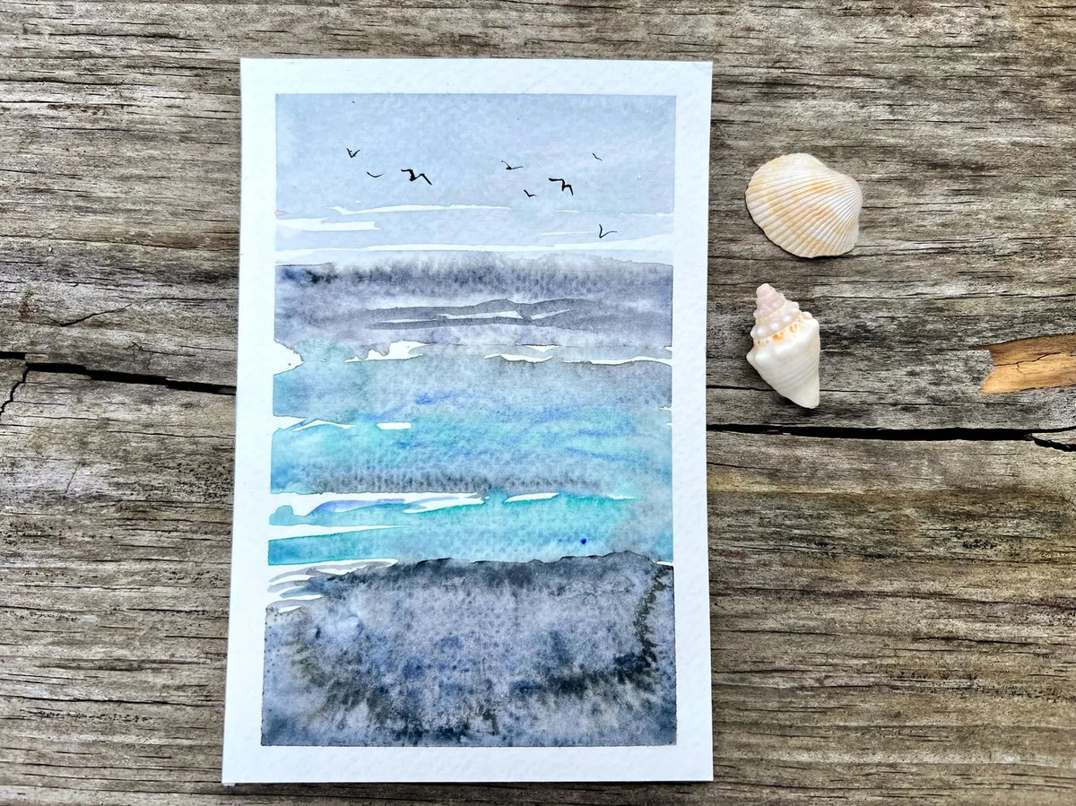 Tides & Tranquility No. 5 4x6 Original Watercolor