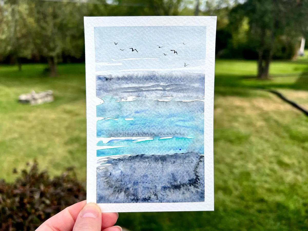 Tides & Tranquility No. 5 4x6 Original Watercolor
