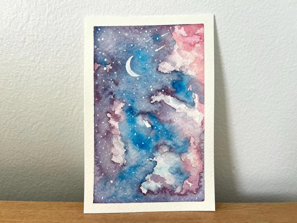 Celestial Seas No. 2 4x6 Original Watercolor