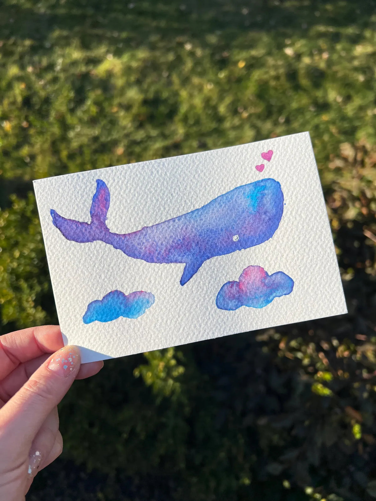 Celestial Seas 4x6 Original Watercolor