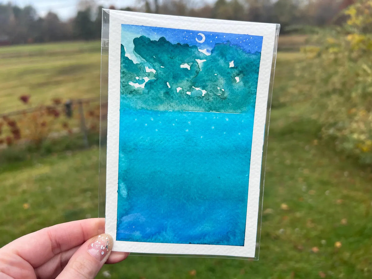 Tides & Tranquility No. 1 4x6 Original Watercolor