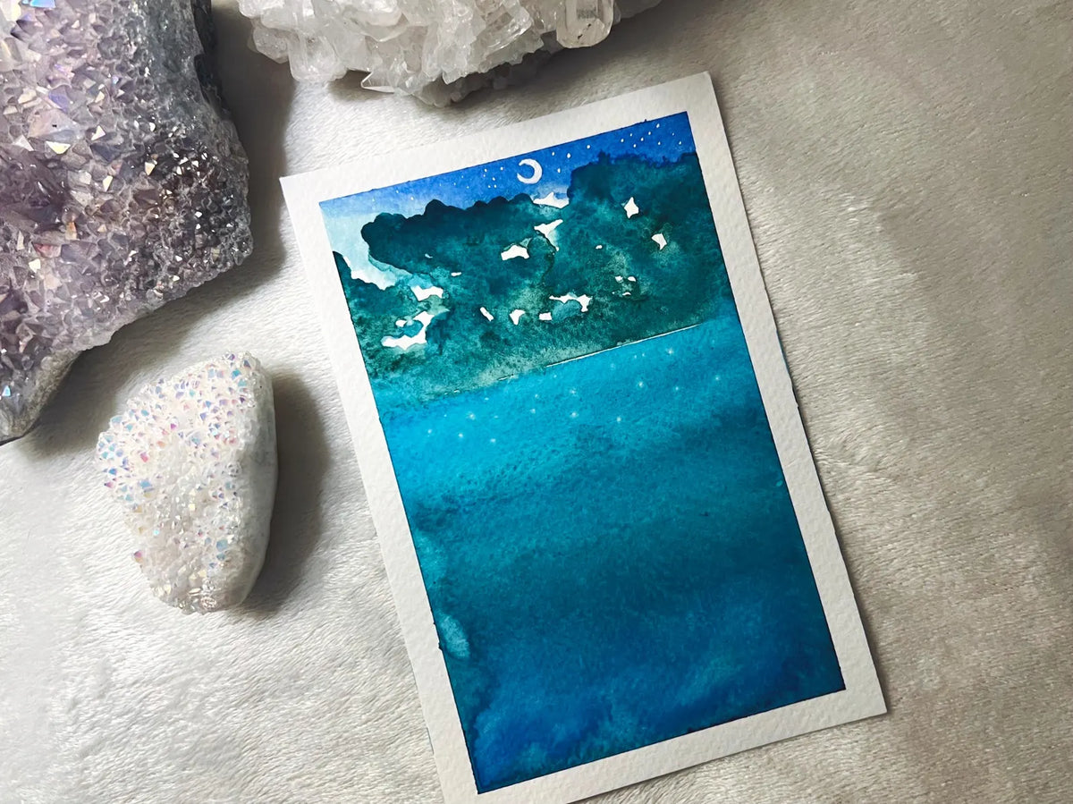 Tides & Tranquility No. 1 4x6 Original Watercolor