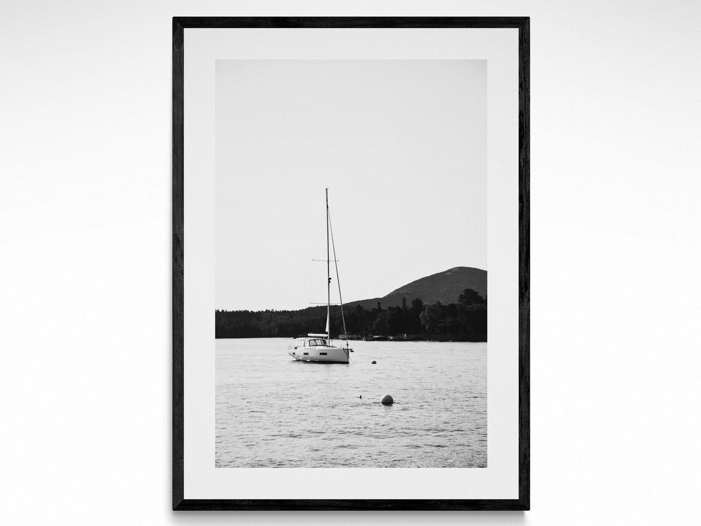 Sailboat In Maine Ocean