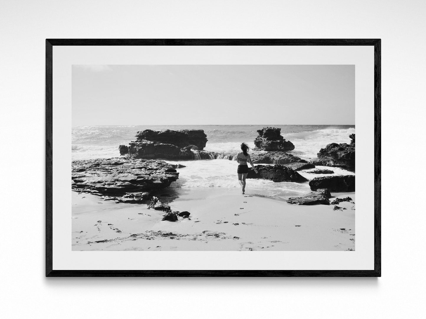 Girl Running On The Beach