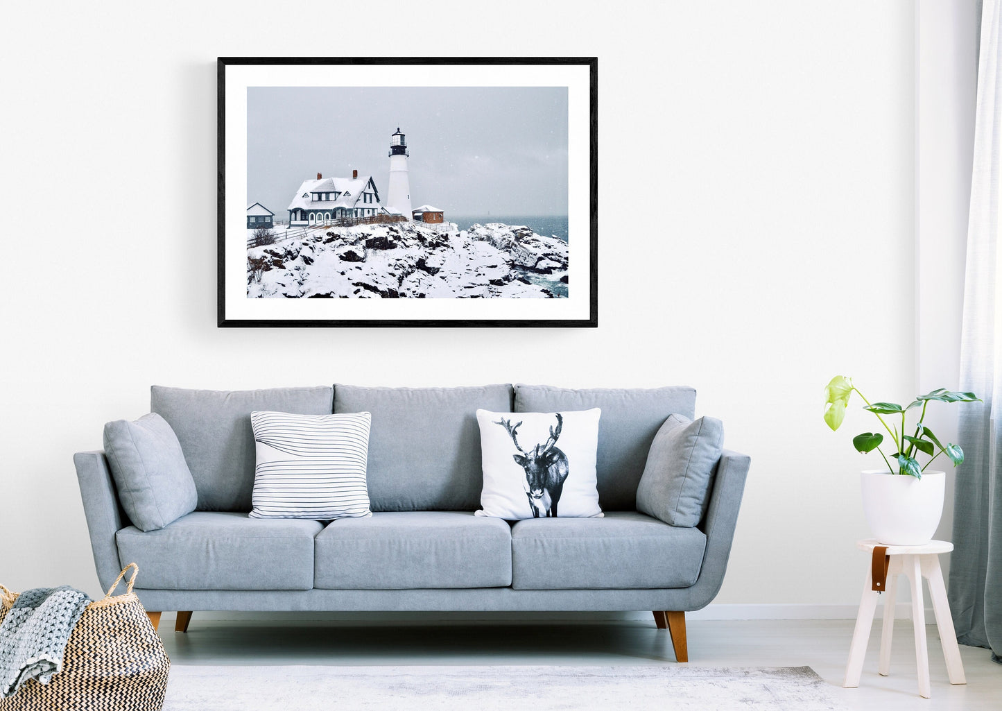 Snowy Portland Lighthouse