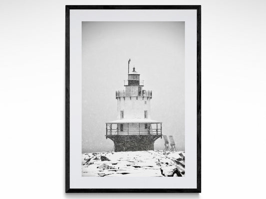 Lighthouse Blizzard Fine Art Print