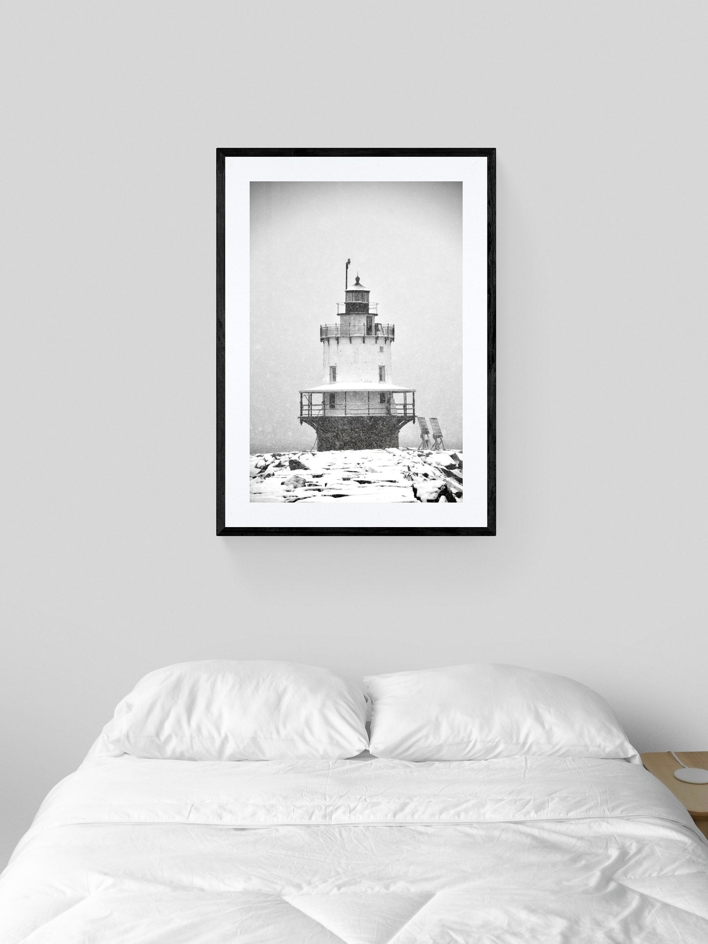 Lighthouse Blizzard Fine Art Print