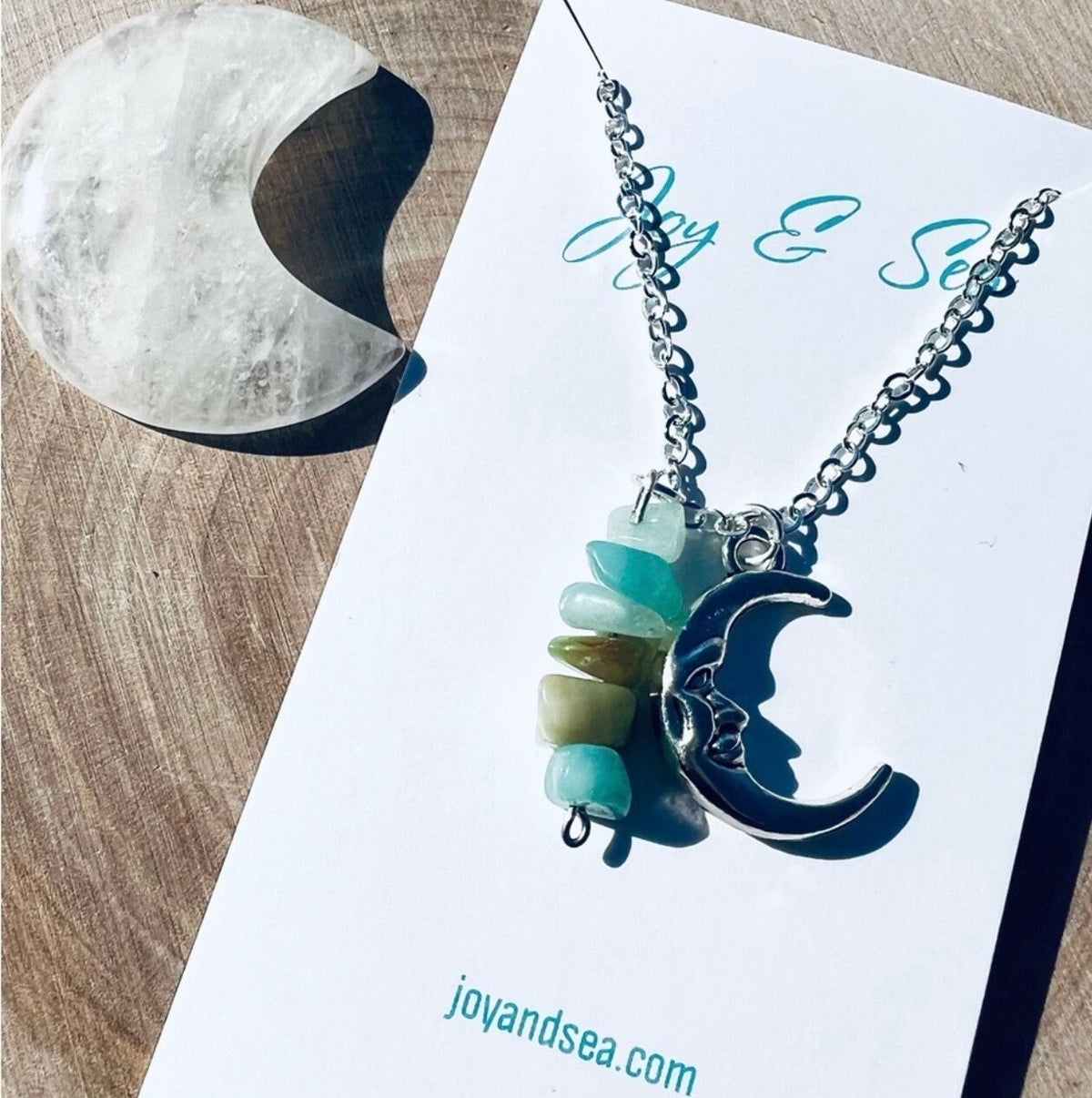 Amazonite Luna Crystal Necklace