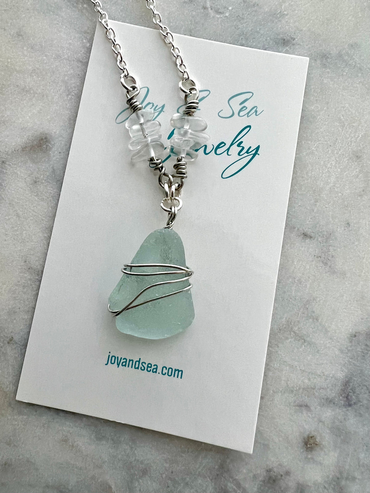 Seafoam Seaglass & Opal Choker