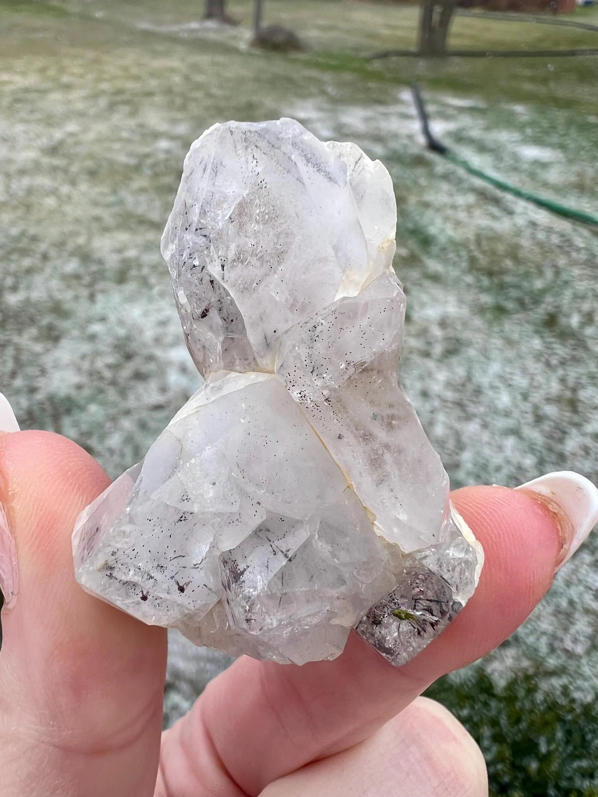 Natural Garden Ghost Quartz Crystal Set