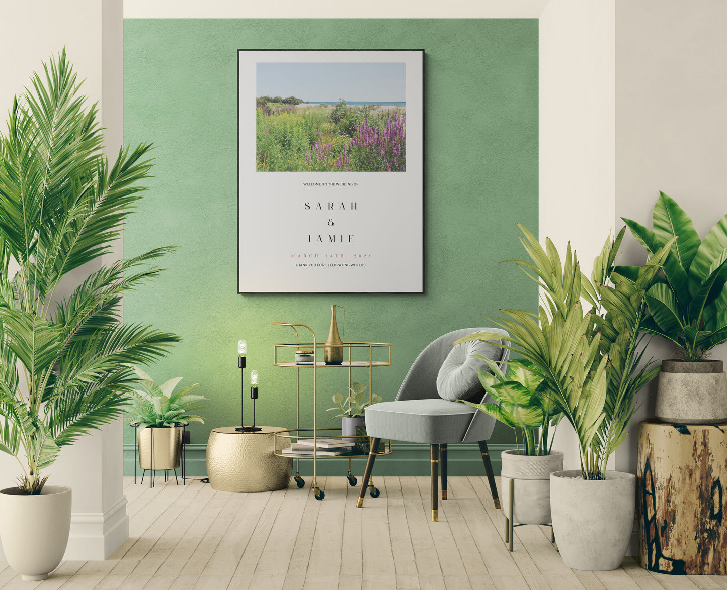 Mackinac Island Light Wedding Sign Editable Digital Download