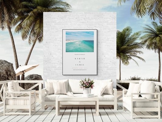 Florida's Emerald Coast Wedding Sign Editable Digital Download